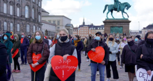 Protest in solidarity with Syrian refugees in Denmark