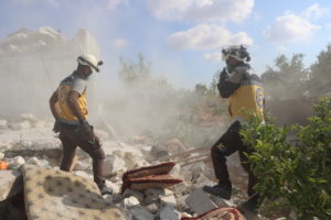 White Helmets rescue workers