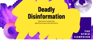 Report cover title Deadly disinformation: How online conspiracies cause real world harm