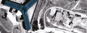 A satellite image of Sednaya Military Prison