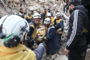 White Helmets rescue in aftermath of Turkey Syria earthquake