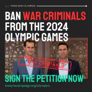 Ban war criminals from the 2024 Olympic games